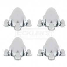 Early Chevy Spider Style Center Caps, 2 Piece Set,49-54