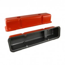 Chevy Small Block Valve Covers, Tall Style, Orange
