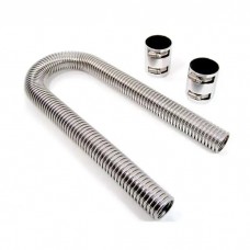 Chevy Radiator Hose Kit, Chrome Plated Stainless Steel, 48", 1949-1954