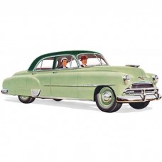 Chevy Front Door Glass, Tinted, Styleline 4-Door Sedan, 1949-1952