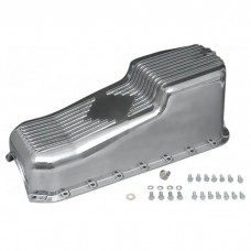 Nova Engine Oil Pan, Small Block, Polished Cast Aluminum, 1970-79