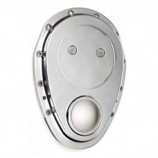 Nova Timing Chain Cover, Small Block, Polished Aluminum, 1964-1972