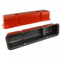 Chevy Small Block Valve Covers, Tall Style, Orange, 1958-1986