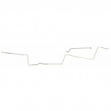 Nova And Chevy II Front To Rear Fuel Line, Two Piece, V8 And L79, 3/8", Stainless Steel, 1966-1967