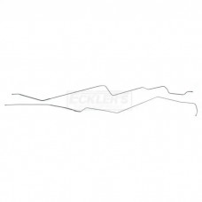 Nova  Front To Rear Fuel Return Line, Two Piece, V8, 1/4", Stainless Steel, 1969-1973