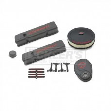 Nova And Chevy II Engine Dress Up Kit, Black Crinkle Finish, Small Block, 1962-1979
