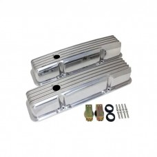 Valve Covers, Tall, SB, Aluminum, Finned