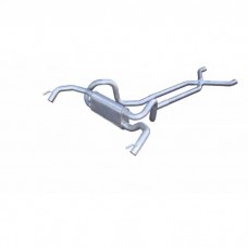 Nova Pypes Race Pro Exhaust, Crossmember Back With X Pipe And Crossflow Mufflers, Polished, 2.5", 1968-1974