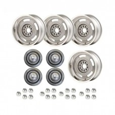 Nova - Rally Wheel Kit, 1-Piece Cast Aluminum With Short Derby Caps,  17x8
