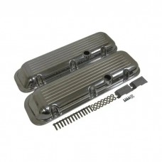 Chevy Big Block Valve Covers, OE Style Ball Milled PolishedAluminum, 1965-1995