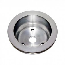 Chevy Small Block Aluminum Crankshaft Pulley, Long Water Pump, 1 Groove